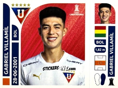 Sticker Gabriel Villamíl - Conmebol Libertadores 2025 n. LDE13 - Panini