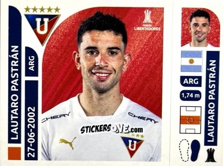 Sticker Lautaro Pastrán - Conmebol Libertadores 2025 n. LDE14 - Panini
