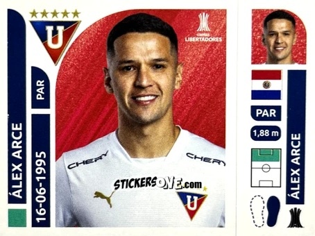 Sticker Álex Arce - Conmebol Libertadores 2025 n. LDE16 - Panini
