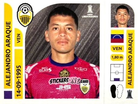Cromo Alejandro Araque - Conmebol Libertadores 2025 n. DEV2 - Panini