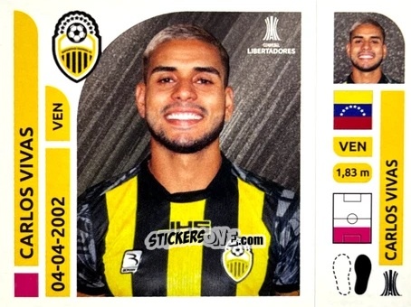 Cromo Carlos Vivas - Conmebol Libertadores 2025 n. DEV4 - Panini
