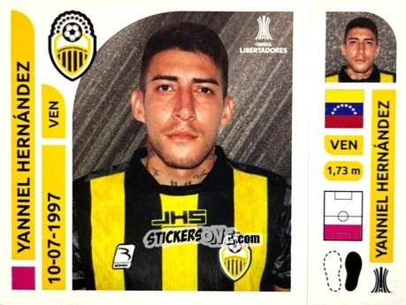 Cromo Yanniel Hernández - Conmebol Libertadores 2025 n. DEV6 - Panini