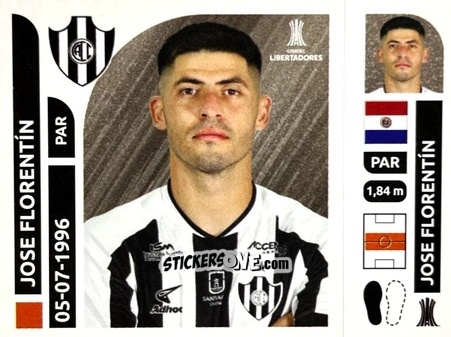 Figurina José Florentín - Conmebol Libertadores 2025 n. CEA12 - Panini