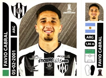 Figurina Favio Cabral - Conmebol Libertadores 2025 n. CEA14 - Panini