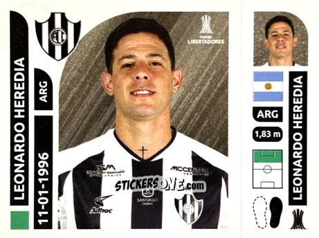 Figurina Leonardo Heredia - Conmebol Libertadores 2025 n. CEA16 - Panini