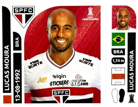 Cromo Lucas Moura - Conmebol Libertadores 2025 n. SAB10 - Panini