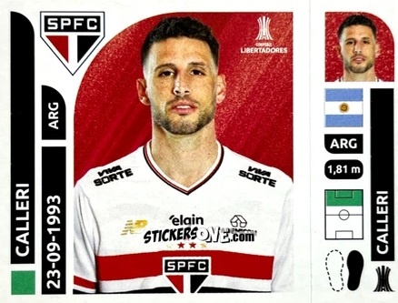 Figurina Jonathan Calleri - Conmebol Libertadores 2025 n. SAB15 - Panini