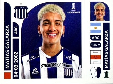 Figurina Matías Galarza - Conmebol Libertadores 2025 n. TAA10 - Panini