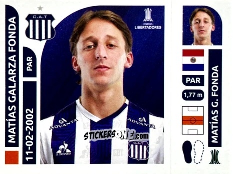 Figurina Matías Galarza Fonda - Conmebol Libertadores 2025 n. TAA11 - Panini