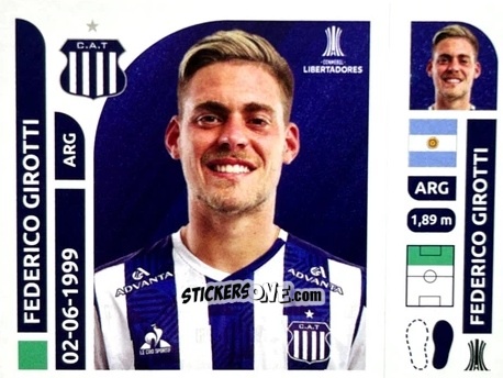 Figurina Federico Girotti - Conmebol Libertadores 2025 n. TAA14 - Panini