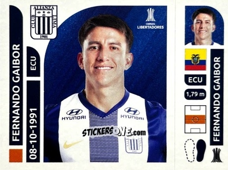 Sticker Fernando Gaibor - Conmebol Libertadores 2025 n. ALP11 - Panini