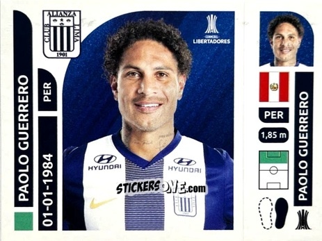 Sticker Paolo Guerrero - Conmebol Libertadores 2025 n. ALP17 - Panini
