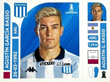 Sticker Agustín García Basso - Conmebol Libertadores 2025 n. RAA4 - Panini