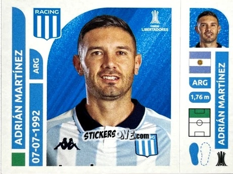 Sticker Adrián Martínez - Conmebol Libertadores 2025 n. RAA15 - Panini