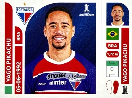 Cromo Yago Pikachu - Conmebol Libertadores 2025 n. FOB17 - Panini