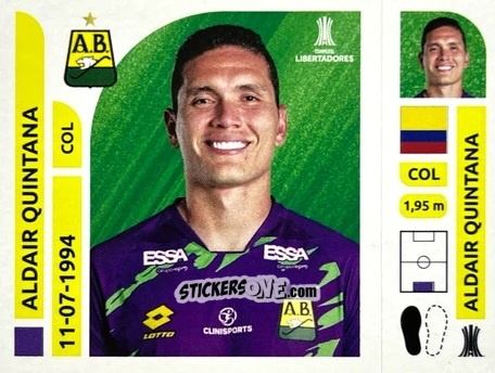 Cromo Aldair Quintana - Conmebol Libertadores 2025 n. ABC2 - Panini