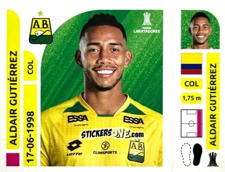 Cromo Aldair Gutiérrez - Conmebol Libertadores 2025 n. ABC4 - Panini