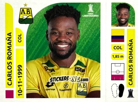 Cromo Carlos Romaña - Conmebol Libertadores 2025 n. ABC7 - Panini