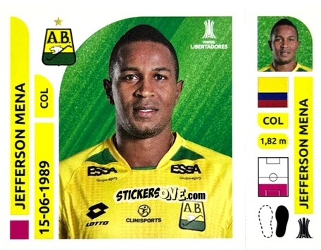 Cromo Jefferson Mena - Conmebol Libertadores 2025 n. ABC10 - Panini