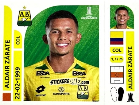 Cromo Aldair Zárate - Conmebol Libertadores 2025 n. ABC11 - Panini