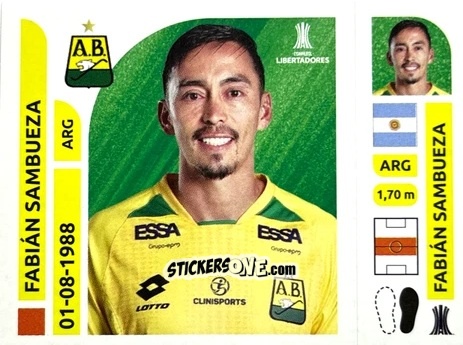 Cromo Fabián Sambueza - Conmebol Libertadores 2025 n. ABC12 - Panini