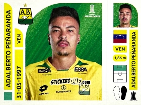 Cromo Adalberto Peñaranda - Conmebol Libertadores 2025 n. ABC15 - Panini