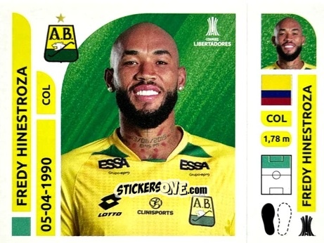 Figurina Fredy Hinestroza - Conmebol Libertadores 2025 n. ABC16 - Panini