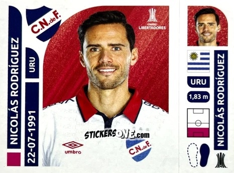 Sticker Nicolás Rodríguez - Conmebol Libertadores 2025 n. NAU5 - Panini