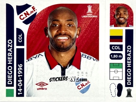 Sticker Diego Herazo - Conmebol Libertadores 2025 n. NAU13 - Panini