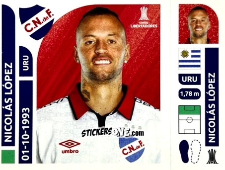 Cromo Nicolás López - Conmebol Libertadores 2025 n. NAU17 - Panini