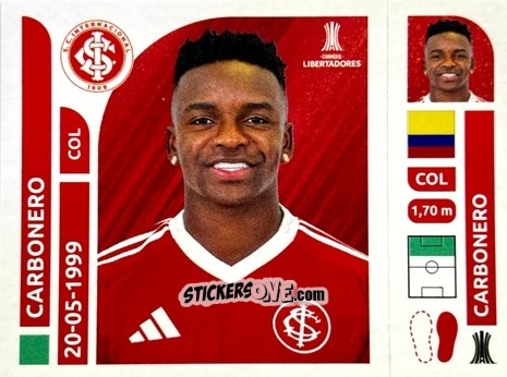 Figurina Johan Carbonero - Conmebol Libertadores 2025 n. INB13 - Panini