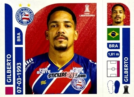 Cromo Gilberto - Conmebol Libertadores 2025 n. BAB3 - Panini