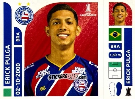 Cromo Erick Pulga - Conmebol Libertadores 2025 n. BAB15 - Panini