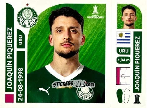 Figurina Joaquín Piquerez - Conmebol Libertadores 2025 n. PAB7 - Panini