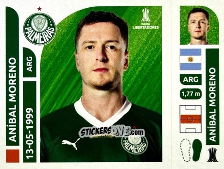 Figurina Aníbal Moreno - Conmebol Libertadores 2025 n. PAB8 - Panini