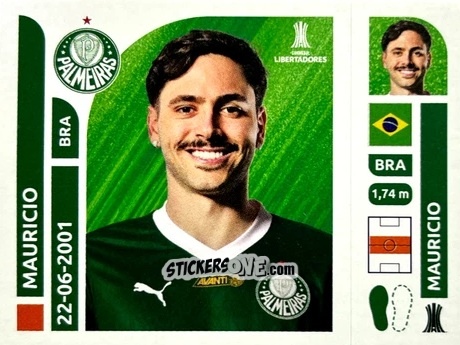Cromo Mauricio - Conmebol Libertadores 2025 n. PAB10 - Panini