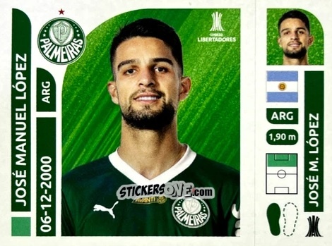 Figurina José Manuel López - Conmebol Libertadores 2025 n. PAB16 - Panini