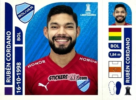Cromo Rubén Cordano - Conmebol Libertadores 2025 n. BOB2 - Panini