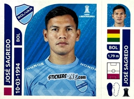 Cromo José Sagredo - Conmebol Libertadores 2025 n. BOB3 - Panini
