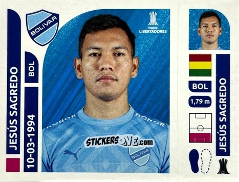 Cromo Jesús Sagredo - Conmebol Libertadores 2025 n. BOB4 - Panini