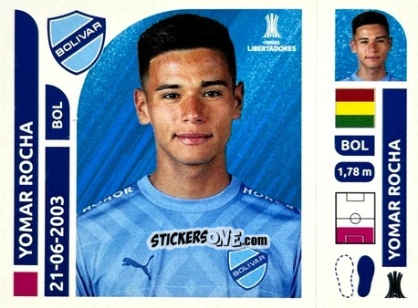Cromo Yomar Rocha - Conmebol Libertadores 2025 n. BOB7 - Panini