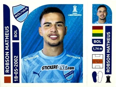 Cromo Robson Matheus - Conmebol Libertadores 2025 n. BOB15 - Panini