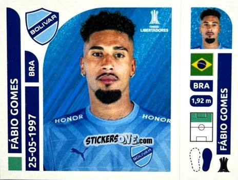 Figurina Fábio Gomes - Conmebol Libertadores 2025 n. BOB16 - Panini