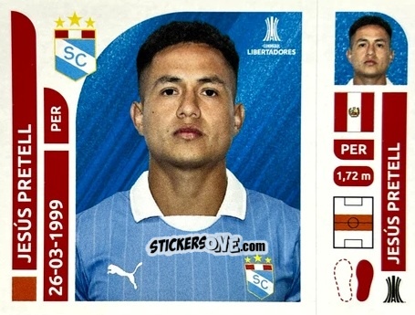 Sticker Jesús Pretell - Conmebol Libertadores 2025 n. SPP12 - Panini