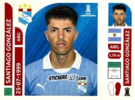 Sticker Santiago González - Conmebol Libertadores 2025 n. SPP17 - Panini