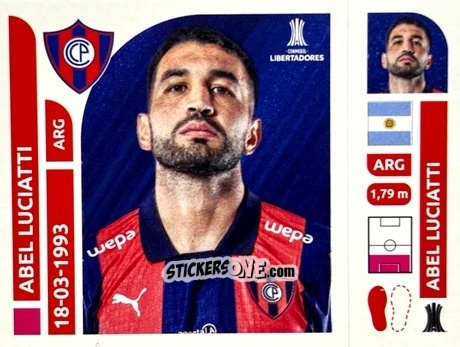 Cromo Abel Luciatti - Conmebol Libertadores 2025 n. CEP4 - Panini