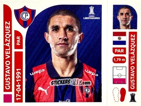 Cromo Gustavo Velázquez - Conmebol Libertadores 2025 n. CEP8 - Panini