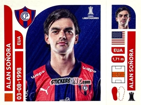 Figurina Alan Soñora - Conmebol Libertadores 2025 n. CEP11 - Panini