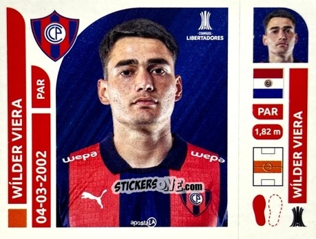 Cromo Wílder Viera - Conmebol Libertadores 2025 n. CEP15 - Panini