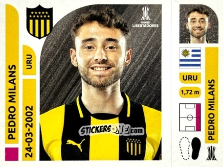 Cromo Pedro Milans - Conmebol Libertadores 2025 n. PEU5 - Panini